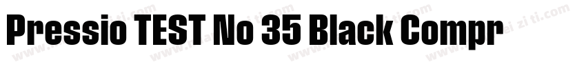 Pressio TEST No 35 Black Compresse字体转换